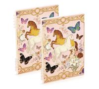 EtherSpher A5 size The Starry Sky and The Black Cat wide ruled notebook 8.3" x 5.7", wear-resistant spiral notebooks wide ruled 60 sheets for school&office