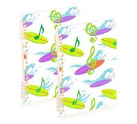 EtherSpher A5 size Trendy Fluorescent Green Boat Note White wide ruled spiral 8.3" x 5.7", wear-resistant spiral notebooks wide ruled 60 sheets for school&office 2 pack