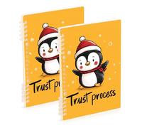 EtherSpher A5 size Trust Process Penguin notebook journal 8.3" x 5.7", wire-bound subject spiral notebook college 60 sheets for diary&to do list