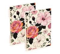 EtherSpher A5 size William Morris notebooks college 8.3" x 5.7", sturdy spiral notebooks wide ruled 60 sheets for planner&business