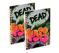 EtherSpher A5 size Zombie Retro Vintage subject notebooks college 8.3" x 5.7", wear-resistant subject notebooks college ruled 60 sheets for planner&business 2 pack
