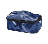 EtherSpher Abstract Blunt Texture Blue White Decorative freezable Lunch Bag (longword) Mens Lunch Box Insulated for Work for Picnic almorzera para Hombre