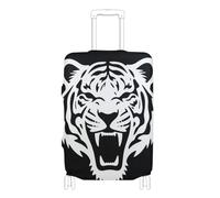 EtherSpher Angry Tigers Black and White Elastic Luggage Protector Covers Washable Cover for Suitcase Luggage Protectors Fit 18-32 Inch Luggage