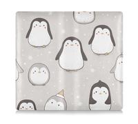 EtherSpher Animal Winter Penguin Grey Pu Leather Toursuit car registration and insurance card holder vehicle Glove Box Organizer for Essential Document, Driver License, Cards