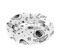 EtherSpher Astronauts Moon Stars Black Warm & Cozy Pet Dog Bed fluffier Dog & Cat Cushion for Small Size Pets Supplies car seat para perros