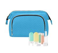 EtherSpher Azure Cosmetic Bags Lightweight Toiletry Travel Bag Women's Coin Purse Wallet for Travel Kit, azure, One Size