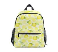EtherSpher backpack accessories for kids with name tag William Morris Style Yellow Lemon
