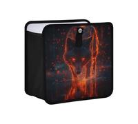 EtherSpher Beautiful Fire Wolf Hanging Garbage Bag For Truck Carbage Can Car Garbage