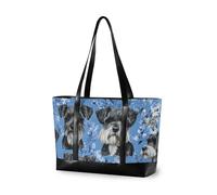 EtherSpher Beauty Miniature Schnauzer Dogs Blue essentials computer bags with zipper 14inch tote bag for women work with tablet bolsas para computadoras de mujer