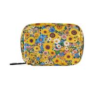 EtherSpher Beauty Spring Colorful Flower medicine bag for purse with Detachable Compartments portable pill organizer 3x a day for purse
