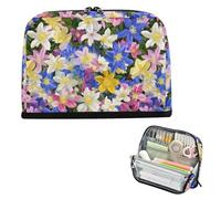 EtherSpher Beauty Spring Colorful Flower pencil pouches Large Capacity Pen Bag Slots Organizer Box for Student Elementary estuche para colores
