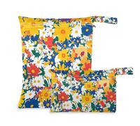 EtherSpher Beauty Spring Flowers Colorful Vivid waterproof bag for diaper 2 Pack travel essentials for baby with handles for yoga, travel