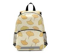 EtherSpher Beige Cartoon Ginkgo Biloba Leaves kids personalized backpack girls safety book bags for childrens mochila para ni?os de 5 a?os