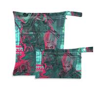 EtherSpher Biohazard Warrior Wasteland Punk reusable bag for baby 2 Pack diaper bag essential items with handles for travel, travel