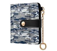 EtherSpher Bird Faith Flag Camouflage Fancy Women's Folding Card Wallet Minimalist PU Leather Wallet for Women Boys Girls