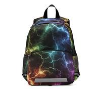 EtherSpher Black Colorful Lightning diaper bag backpack two kids drawstring bookbag for 5 year old mochilas para la escuela