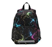 EtherSpher Black Colorful Lightning kids camping backpack safety book bags for 4 year old morrales escolares para ni?os