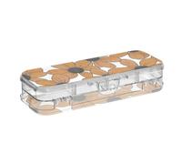 EtherSpher Black-eyed Susan Simple Line Art Valentinesnes Coffee Designed Clear Pencil Box Double Layer Pens Case Boxes For Kids With Snap-Tight Lid