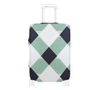 EtherSpher Black Green Buffalo Plaid Elastic Extra Large Luggage Cover Dustproof Suitcase Covers Baggage Protector Fit 18-32 Inch Luggage