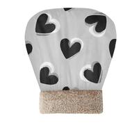 EtherSpher Black Hearts Grey Pattern Cat Bed Cave Bag for Puppy Dog Cats Kitten's Mat Pad Sack Cold Weather Cozy Plush Wrap Semienclosed
