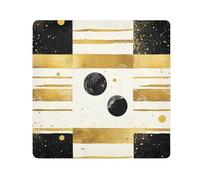EtherSpher Black Space White and Gold Striped Cosmetic Bag Cloth Protective Organizer Wrap 21.7 X 21.7 Wrapper For Organization, Black Space White And Gold striped, 21.7x21.7in