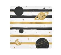 EtherSpher Black Space White and Gold Striped Travel Pouchs Cloth Magic Cosmetic Organizer Wrap 21.7 X 21.7 Wrapper Makeup For Women, Black Space White And Gold striped, 21.7x21.7in