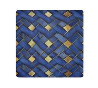 EtherSpher Blue and Gold Rule Pattern Make up Pouchs Camera Lens Cloth Magic Sticker Travel Make Up Organizer Wrap 21.7 X 21.7 Wrapper Cosmetic Organizers For Travel, Blue and gold rule pattern,