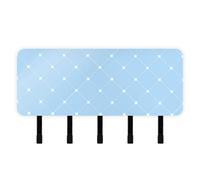 EtherSpher Blue and White Check Key for Wall with Mail Organizer & 5 Self-Adhesive Hanging Room Decor Key for Living Room Living