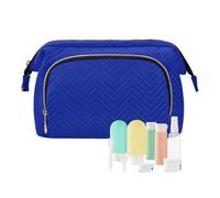 EtherSpher Blue Cosmetic Bag Zipper Makeup Case Storage Bag Jewelry for Capacity Travel Cosmetic, Blue, One Size
