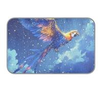 EtherSpher Blue-Gold Glowing Flying Parrot Summer Cooling mat for Dogs for Outside Self Cooling pet mat for Bunny Cozy Sleeping Non Slip tapete refrescante para mascotas M