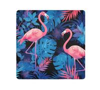 EtherSpher Blue Rainforest Flamingo Makeup Bag Camera Lens Cloth Magic Self-Adhesive Makeup Organizer Wrap 21.7 X 21.7 Wrapper For Toiletries, Blue rainforest flamingo, 21.7x21.7in