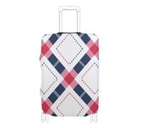 EtherSpher Blue Red Lines Buffalo Elastic Carry on Luggage Cover Dustproof Cover for Suitcase Baggage Protector Fit 18-32 Inch Luggage