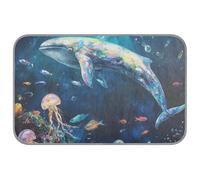 EtherSpher Blue Underwater World Whale Summer Dog Cooling Blankets for Large Self Cooling cat Blankets for Indoor Cats for cat Outdoor Cats Essentials cama refrescante para Perros M