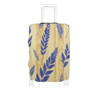EtherSpher Blue Wheat Gold Striped Elastic Large Luggage Covers for suitcases Scratch-Resistant Fit Cover for Suitcase Luggage Protectors Fit 18-32 Inch Luggage
