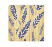 EtherSpher Blue Wheat Gold Striped Toiletries Pouchs Cloth Magic Sticker Travel Organizer Wrap 21.7 X 21.7 Wrapper For Toiletries, Blue Wheat Gold striped, 21.7x21.7in