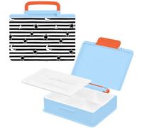 EtherSpher Box Adult Lunch Box Black White Stripes Stars Moon