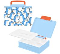 EtherSpher Box Adult Lunch Box Cute Cartoon Penguin Blue
