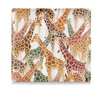 EtherSpher Brown Cartoon Animal Giraffe Leather Car insurance and registration card holder vehicle Glove Box Organizer for Driver License, Cards & Essential Documents