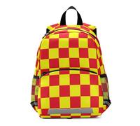 EtherSpher Buffalo Plaid Check Red Yellow book bag for toddler boys harnessing with leash book bags for 4 year old morrales escolares para ni?os