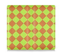 EtherSpher Buffalo Plaid Yellow Green Chocolate Premium Leather Registration and Insurance Card Holder Auto Truck Comparment Accessories Case for any Car, Truck, Motorcycle, Trailer or Boat