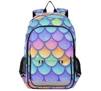 EtherSpher c backpack for kids 8-12: casual bookbag for elementary in assorted colors - Color Dream Fish Scales