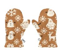EtherSpher Caramel Ivory White Snowflake Deer Winter cute water proof mittens for kids winter gloves guantes de frio para bebes M 4-6