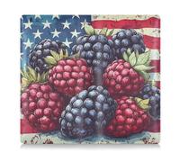 EtherSpher Cartoon Berry Flag 4th Of July Independence Day Pu Leather Car Registration & Insurance Card Holder vehicle Glove Box Organizer for Essential Document, Driver License, Cards