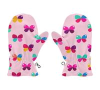 EtherSpher Cartoon Butterfly Dot Bow Pink cute toddler girl mittens age 4-5 baby girl gloves guantes de invierno para ninos S 2-4
