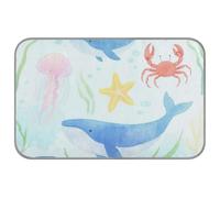 EtherSpher Cartoon Cute Blue Whale Summer animal cooling Self Cooling cat blanket for chihuahua indoor cats non slip cama fria para perro M