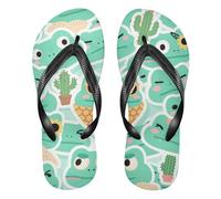 EtherSpher Cartoon Cute Crocodiles Green rubber flip flops Quick-Dry beach sandals for Outdoor Swimming, Hiking, Travel beach