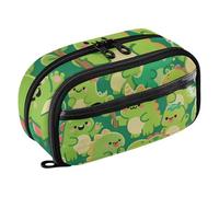 EtherSpher Cartoon Cute Dinosaur Green PVC Pencil Case Large Capacity Stationery Storage for Teen and Adult Girls cartuchera escolar para