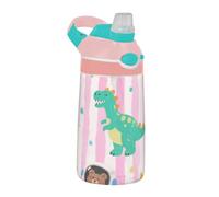 EtherSpher Cartoon Cute Dinosaur ROCKETS Sports Water Bottles with Leak Proof Spout Lid Lightweight Clear Water Bottle for Water, Milk, Juice, School, Camp, Sport vaso de cafe