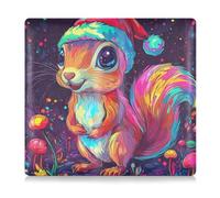 EtherSpher Cartoon Cute Orange Merry Christmas Squirrel Premium Leather Car Registration & Insurance Card Holder Automobile Wallet Case Organizer for Driver License, Cards & Essential Documents