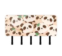 EtherSpher Cartoon Cute Panda Brown Keys Holder on Wall with Mail Organizer & 5 Self-Adhesive Hanging Home Improvement Key for Entryway